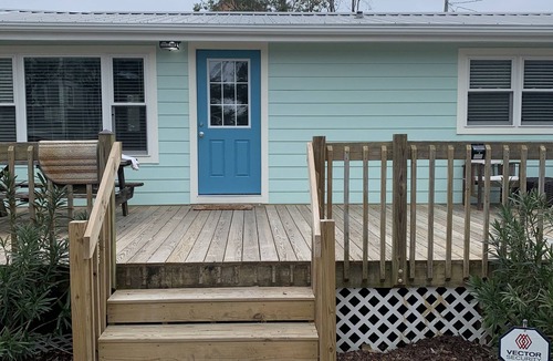 Wilmington Beach House | Beach bungalow at pistachio: one block from the beach and Tiki bar
