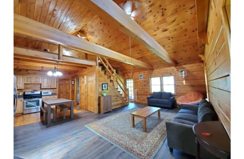 Owego House | Bluestone At Entangled Acres - Log Cabin wWiFi on 16 Acre Animal Sanctuary