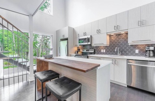 Saint Donat Ski Chalet | Lake access | BBQ & Fireplace | Workspace