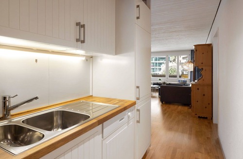 Davos-Dorf Apartment | Nice apartment for 4 guests with WIFI, pool, TV and balcony