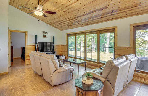 Parkers Prairie Cabin | Trails, Firepit, Paddling, Fishing, Beach, Privacy