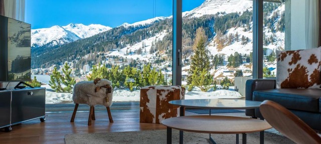 Luxury Davos Apartment for 4 - Panorama Terrace & 5 Star Hotel Spa in Davos