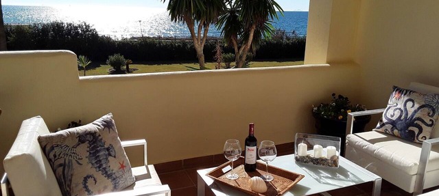 New Apartment!Beachfront Elviria Complex NEPTUNO I, Views,Pool and Garden in Elviria