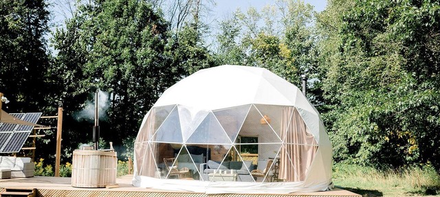 Unique Off-Grid Dome Escape with Hot Tub & Forest Views in Ontario, Canada in Marmora