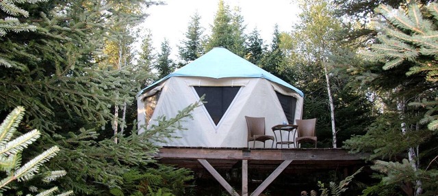 Yurt Nestled in Nature on Community in Nova Scotia, Canada in Maple Grove