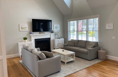 East Falmouth House | Modern Cape Cod home in vibrant beach community - steps to beach; pool access!