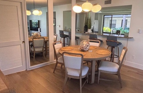 Bonita Bay Condo | Beach access, newly renovated living room and bedrooms, and all new furniture.